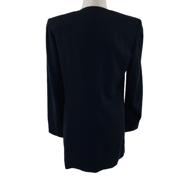 Episode Carolyn Wight Freeman Vintage Black Wool Classic Long Jacket Blazer 4 - Picture 5 of 16